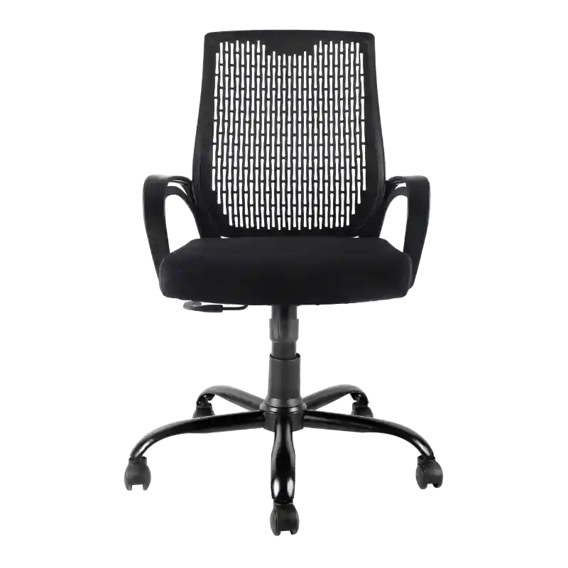 ASTRIDE Airsense Mid Back Office Chair for Work from Home/Study Chair Height Adjustable Revolving Chair with Tilt Lock [Heavy Duty Metal Base, Black]
